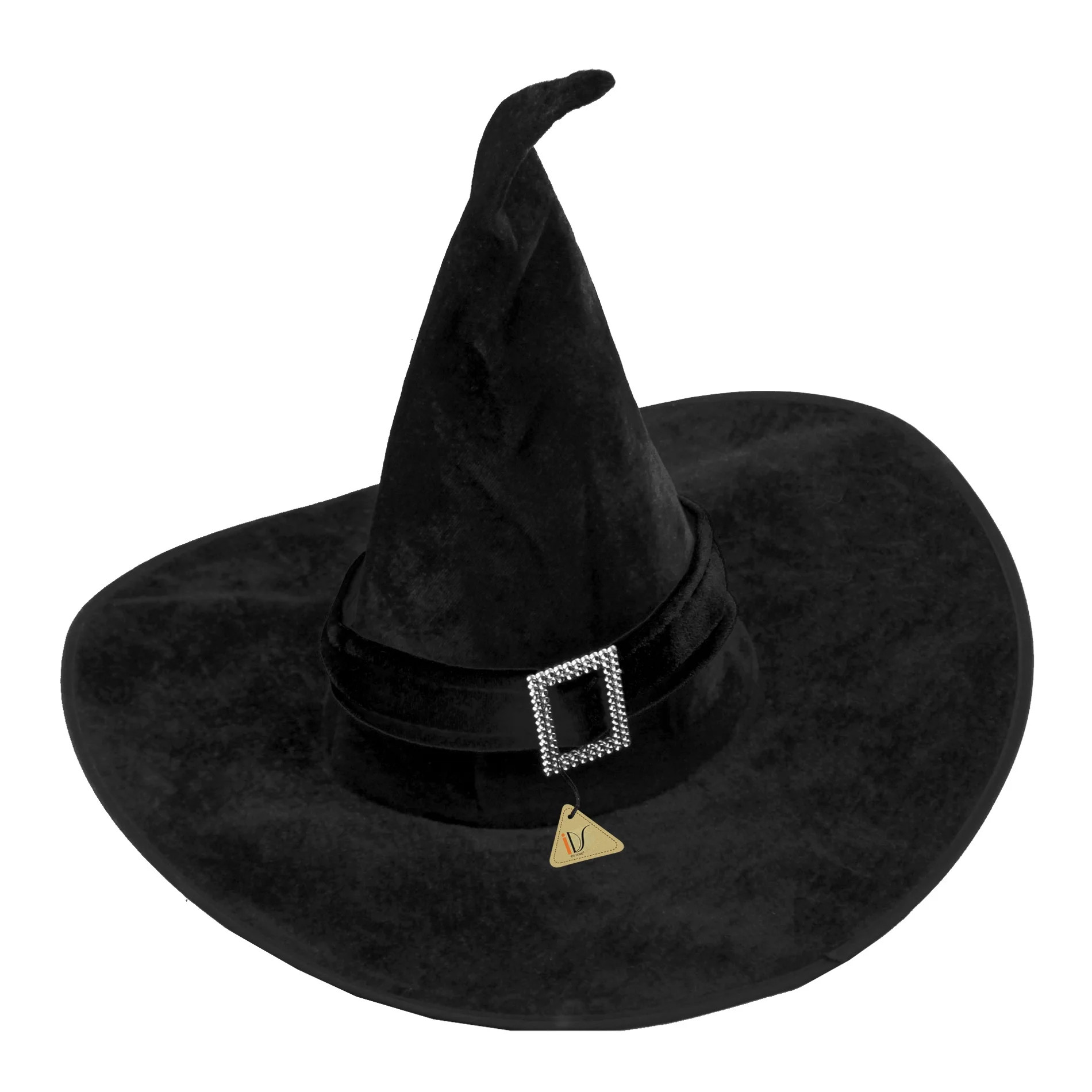 Home Halloween Party Witch Hat Costume Accessory Velour Halloween Costume for Girl Women Adult Bl... | Walmart (US)