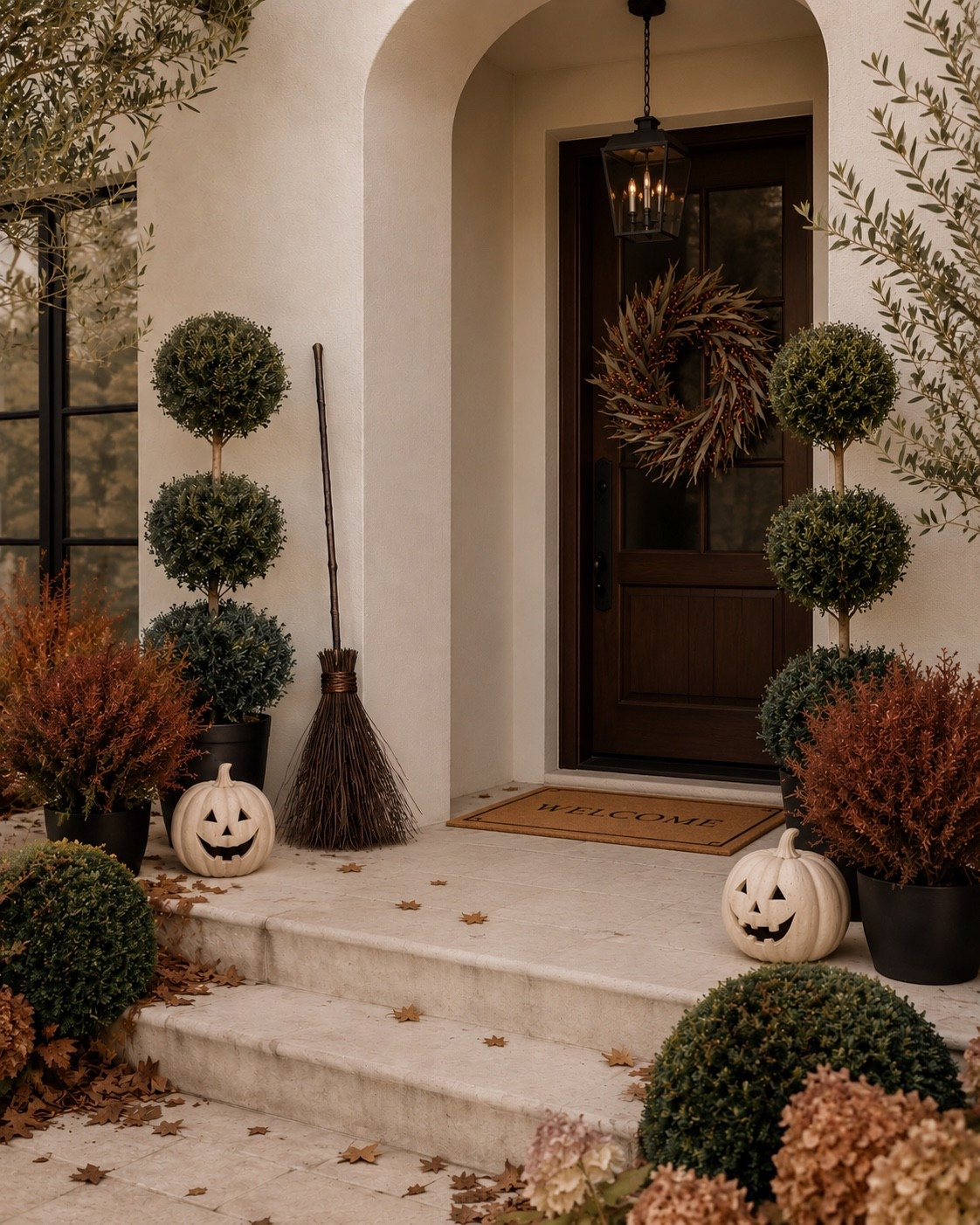 It’s early I know, but the good stuff always sells out early! I love the simplicity of this front porch inspiration—adding a few faux fall plants and a wreath—and layering a few pumpkins, faux or real.

#LTKHome