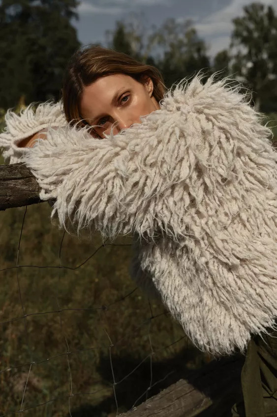 FRINGED BRUSHED EFFECT CARDIGAN | Zara US