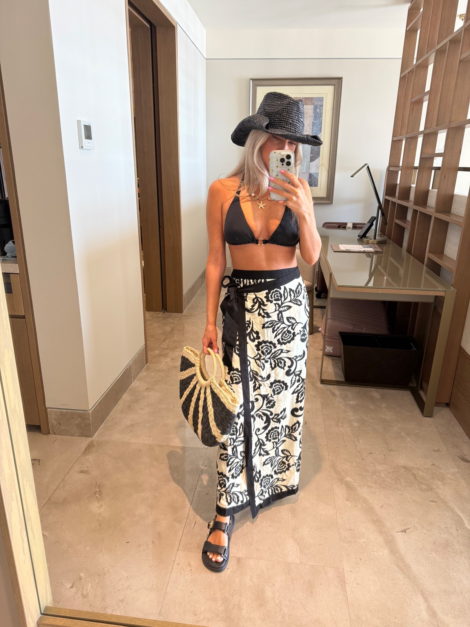 Cabo pool outfit of the day! Spring break vacation, resort wear, vacation style, mom style, two piece swimsuit, black swimsuit, coverup, skirt coverup, long coverup, 

#LTKgrwm #LTKmomlife #LTKootd