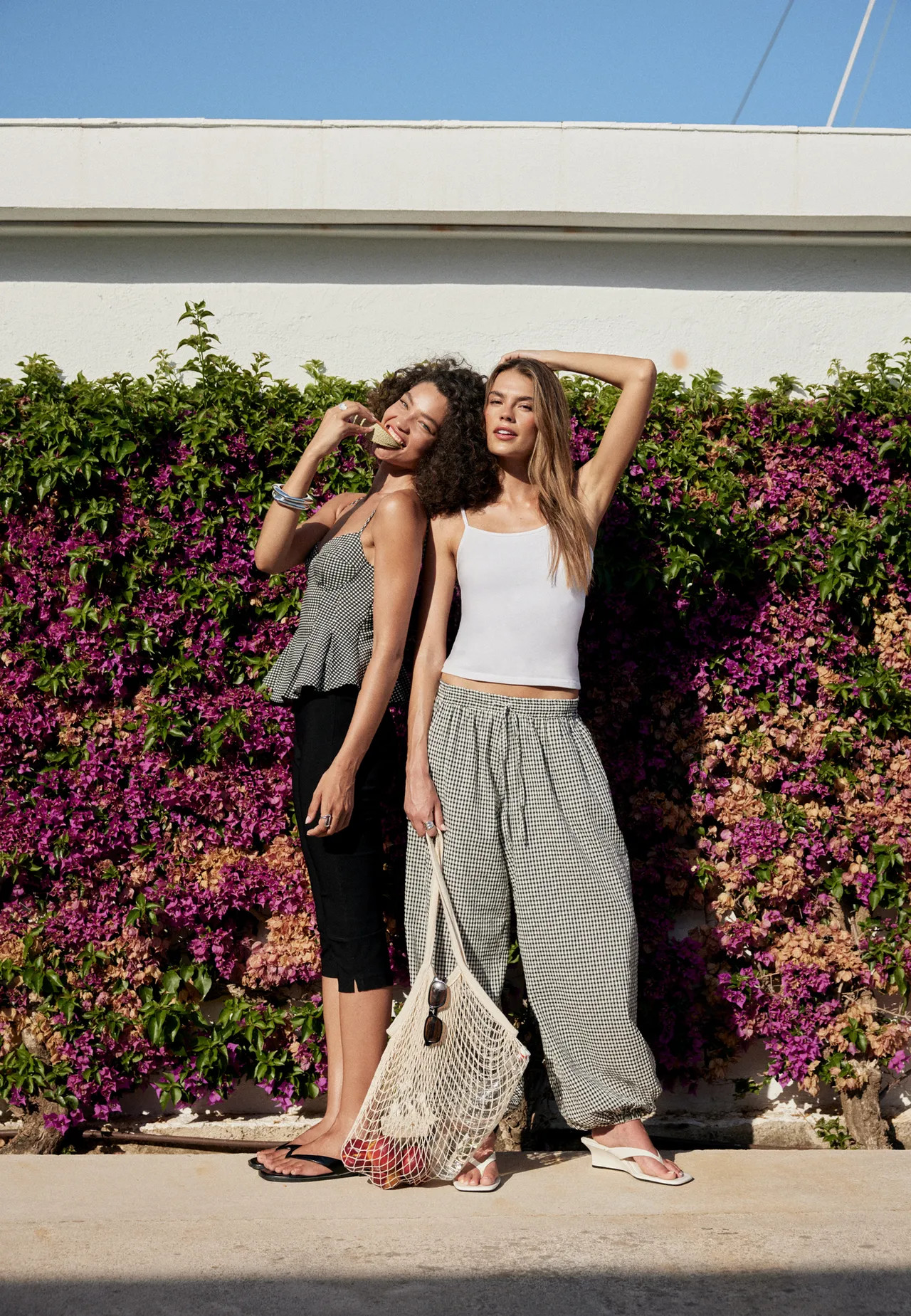 Puff\u00e4rmel-Hose mit Karomuster - Mode f\u00fcr Damen | Stradivarius Deutschland | Stradivarius DE