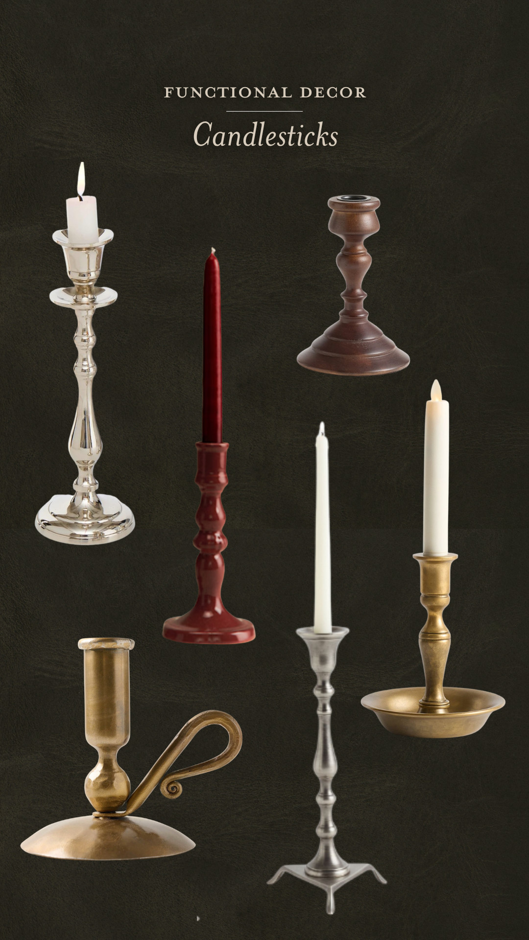 Functional Decor: Candlesticks / Taper Holders

#LTKSeasonal #LTKHome