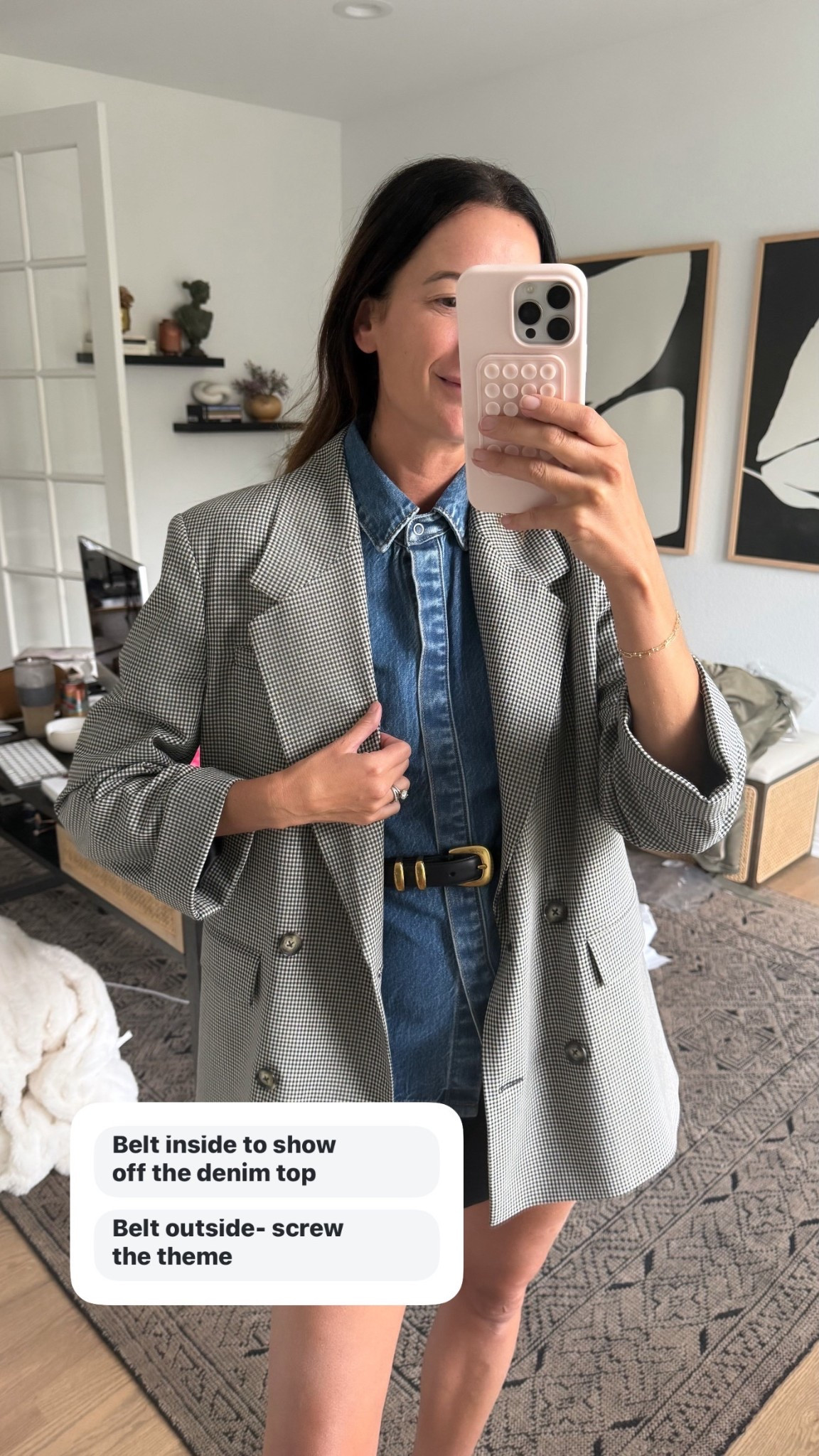I couldn’t decide how to style this blazer for a chic, professional look!  My blazer and the denim shirt I have on are both on major sale this weekend and use code DENIMAF to save even more. 

#LTKSaleAlert #LTKootd #LTKgrwm