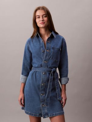 Denim Belted Mini Shirt Dress | Calvin Klein | Calvin Klein (US)