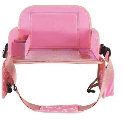 Itopfox Kids Travel Tray for Toddler Car Seat with Dry Erase Board, Cup Holder & Tablet Stand, Road Trip Essentials for Girls, Pink | Target