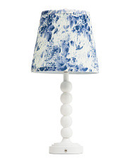 20x9.5 Beaded Pleated Shade Oversized Led Rechargeable Lamp | Lighting | Marshalls | Marshalls