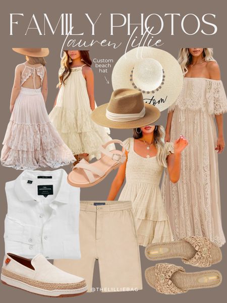 Family beach photoshoot outfit ideas: neutral palette!🤍🥥🐚

Ideas for the girls, mom and dad! 

Family photos. Beach photos. Amazon finds. Summer dress. Kids summer dress. Mens summer outfit. Sandals. 

#LTKFamily #LTKSeasonal #LTKStyleTip