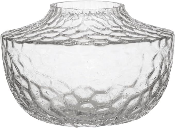 Bloomingville Hammered Glass Vase, 7" L x 7" W x 5" H | Amazon (US)