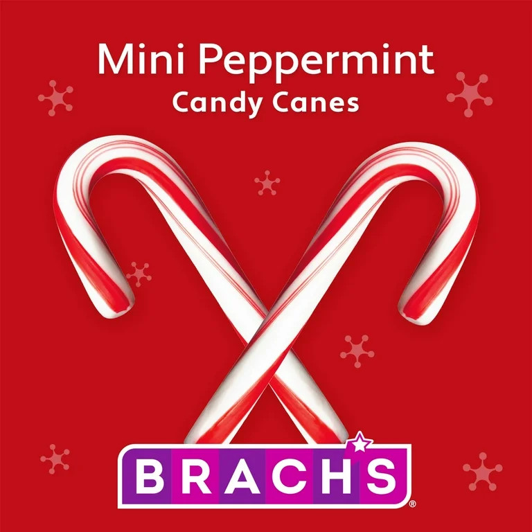 Brach's Mini Peppermint Holiday Candy Canes, Christmas Candy, 100ct Box | Walmart (US)
