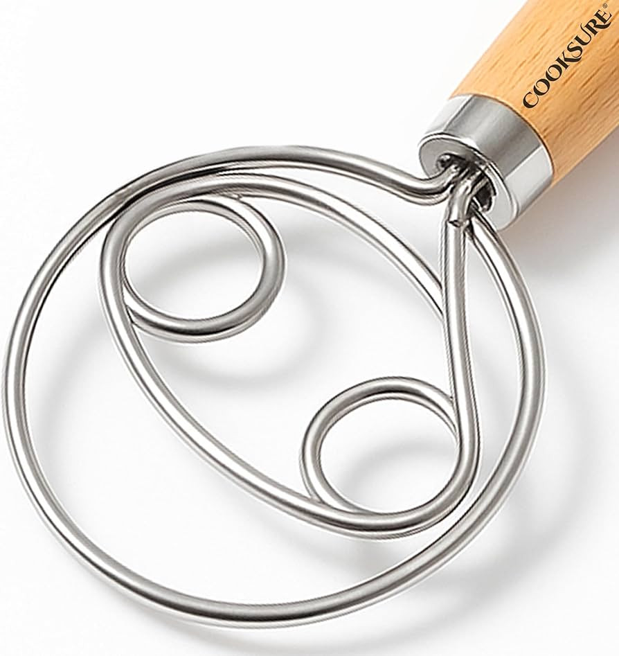 Danish Dough Whisk for Sourdough Bread \u2013 13 Inch Bread Whisk with Wooden Handle \u2013 304 S... | Amazon (US)