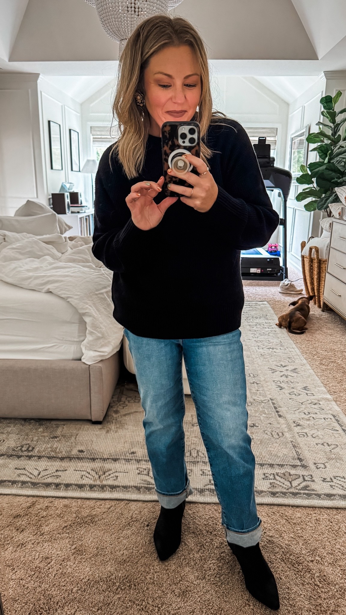 I have this soft crew neck tunic sweater in several colors! I love the longer length and the e tons of shades it comes in and yes, it is super soft. 5’3” wearing a medium. TTS. 50% off right now ($19.99) plus an extra 20% off for cardholders! 

#LTKSeasonal #LTKOver40 #LTKSaleAlert