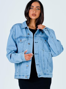 Western Denim Jacket Pale Blue | Princess Polly US