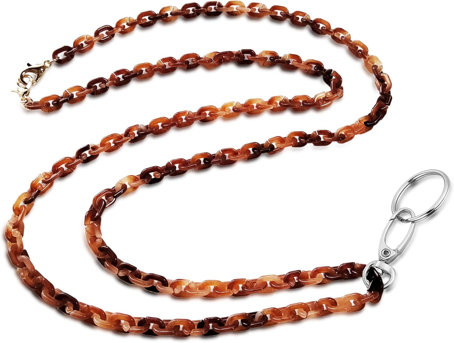 CRIMMY Lanyards for Id Badges for Women Teachers, Key Chain Necklace Lanyard, Stylish Silver Gold... | Amazon (US)