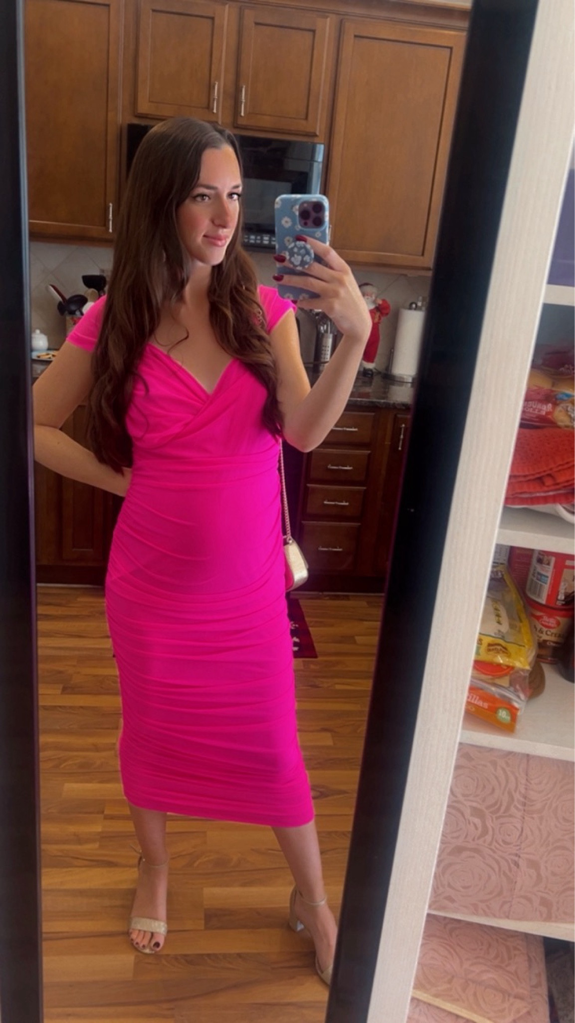 This is the perfect dress for anywhere between your baby shower or as a wedding guest! Fits great and is good quality for maternity. I ordered a size medium! 

#LTKHoliday #LTKWedding #LTKBump