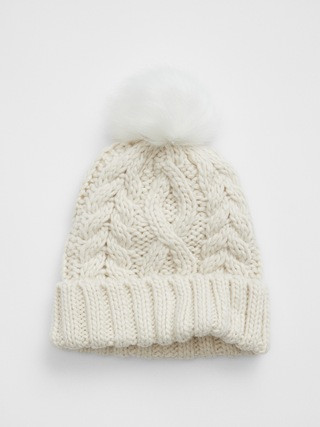 Cable-Knit Poof Beanie | Gap Factory