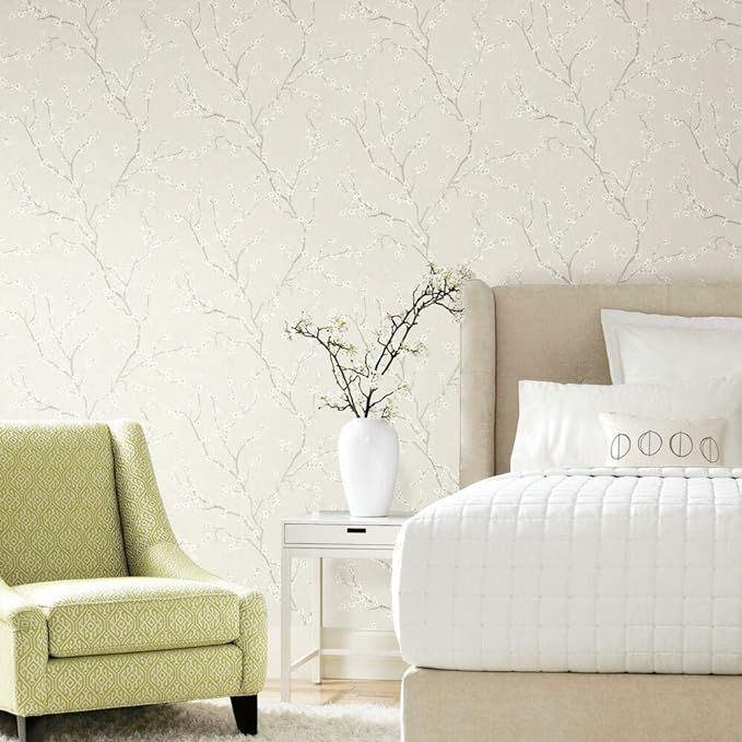 RoomMates RMK11271WP Pearl Cherry Blossom Peel and Stick Wallpaper | Amazon (US)