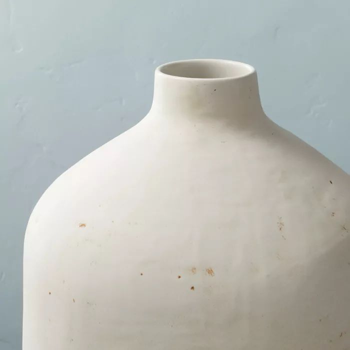 Distressed Ceramic Vase Natural White - Hearth & Hand™ with Magnolia | Target