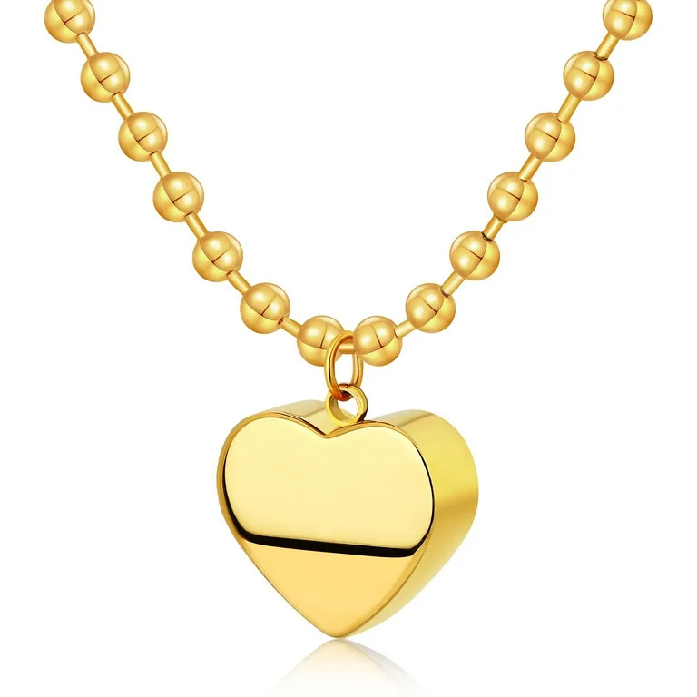 MISS RIGHT 18K Gold Plated Tiny Heart Pendant Necklace Dainty Gold Heart Necklace for Women Gold ... | Walmart (US)