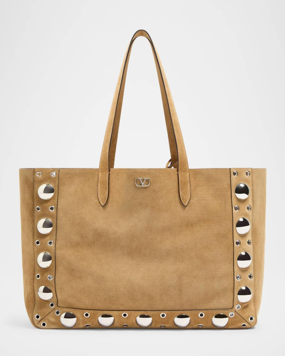 Valentino Garavani Men's Nellcôte Large Suede Tote Bag | Neiman Marcus