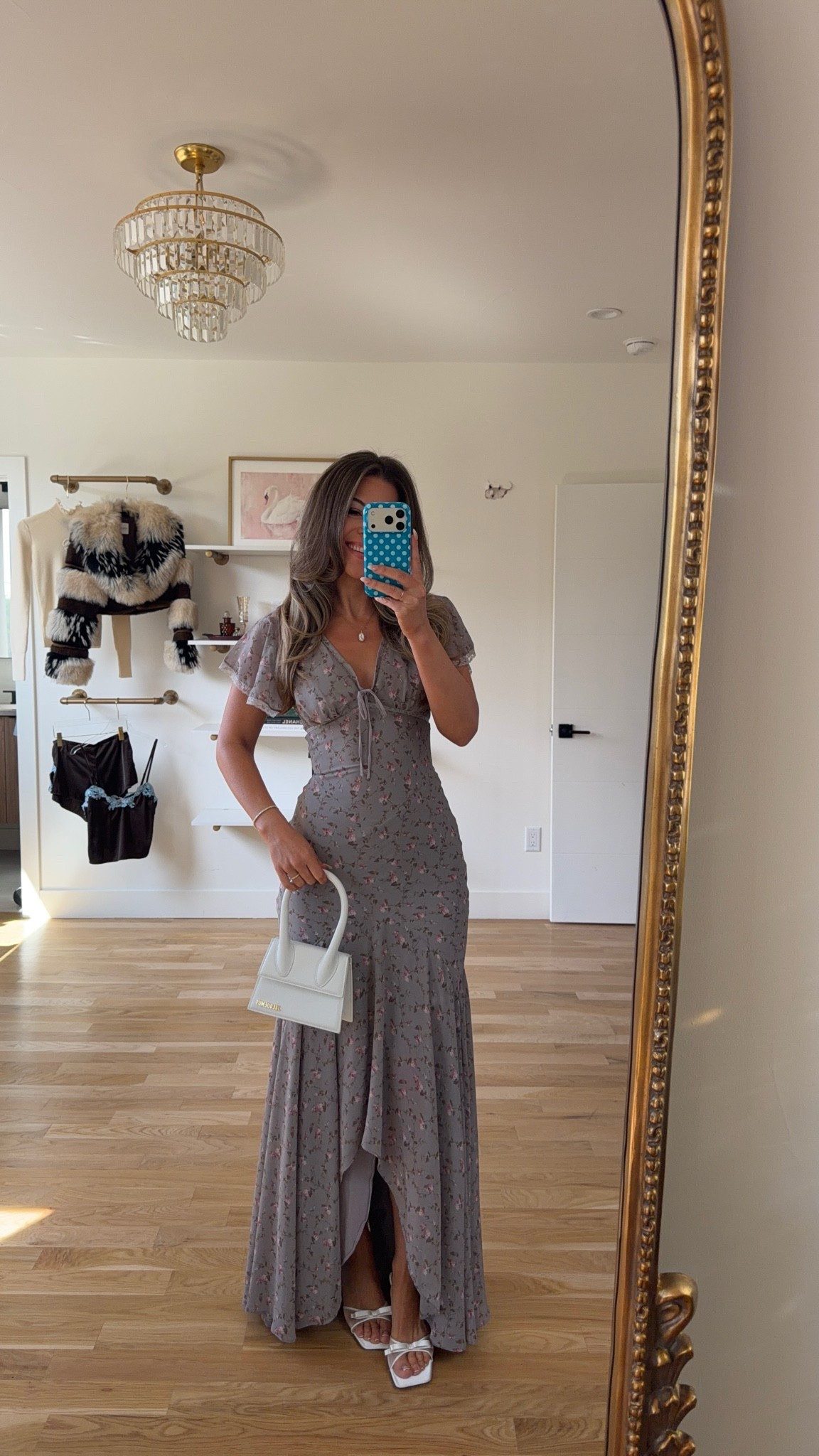 gray floral maxi with a tie-front V-neck, flutter sleeves, and a high-low hem fall wedding guest dress for every girl 💍

I’m 5’4” & wearing my usual smalls/2

fall wedding guest dresses, wedding guest dresses, cocktail dresses, semi-formal dresses, black tie wedding guest dresses, destination wedding guest dresses, garden party dresses, wedding guest outfit ideas, fall dresses, autumn dress

#LTKSeasonal #LTKU #LTKootd