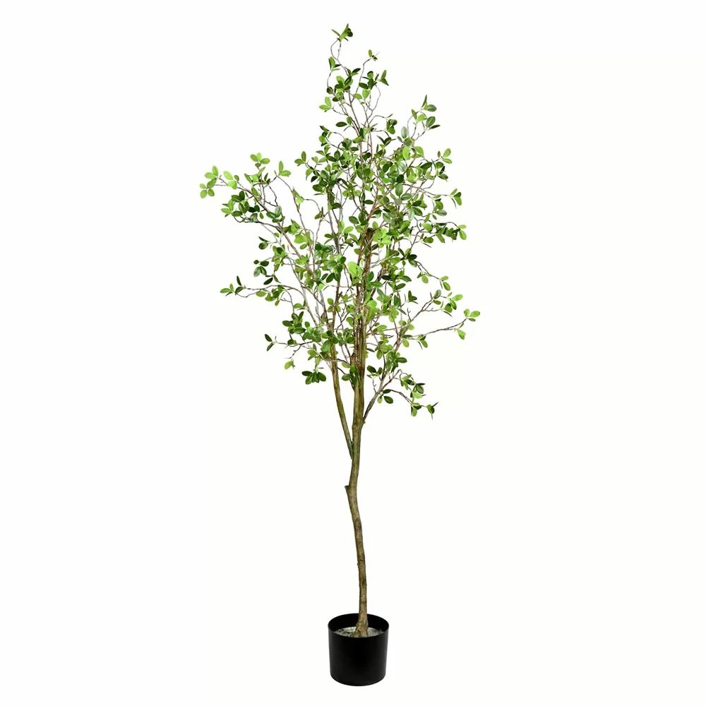Artificial Milan Leaf Tree in Pot | Wayfair North America