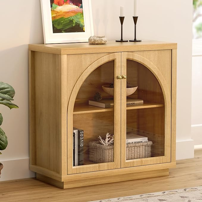 Sideboard Buffet Cabinet, Storage Cabinet with Adjustable Shelf Modular Accent Display Case with ... | Amazon (US)