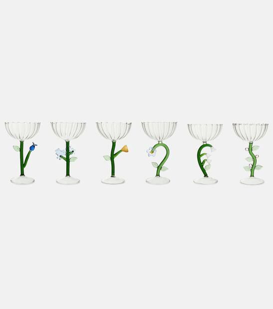 Botanica set of 6 champagne coupe glasses by Alessandra Baldereschi | Mytheresa (US/CA)