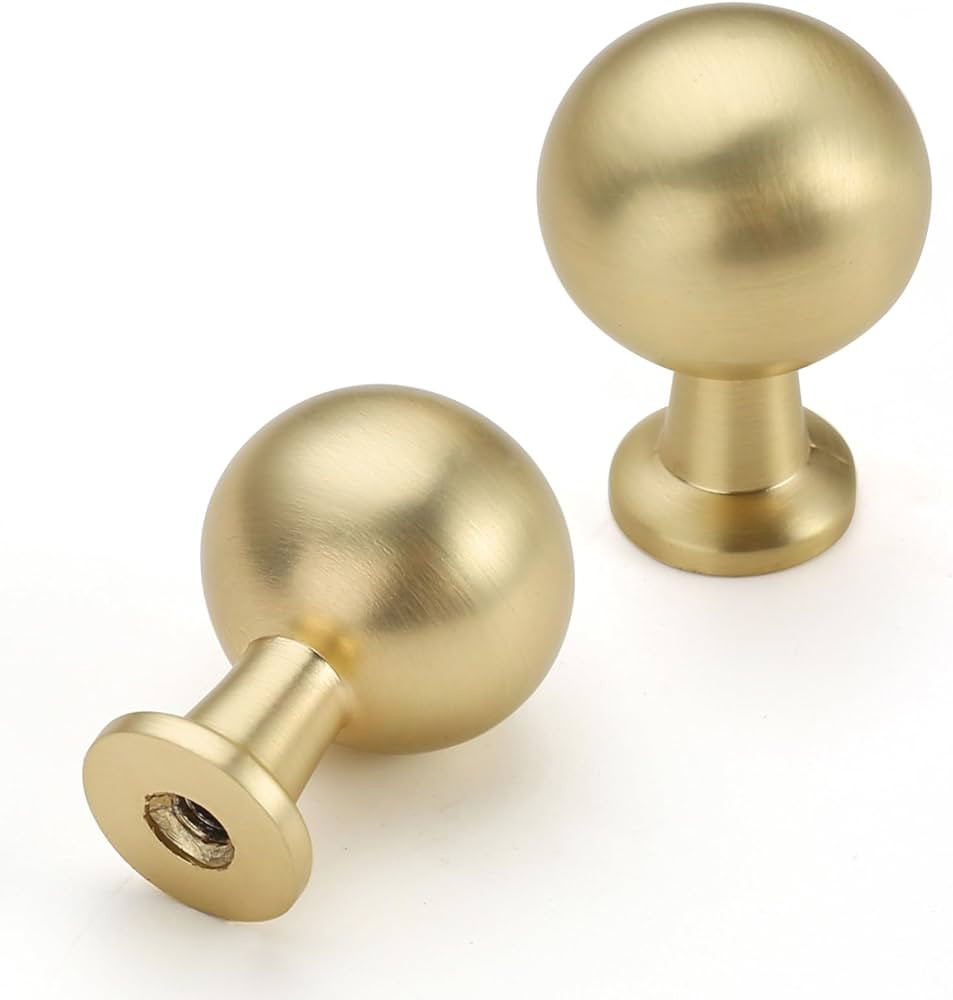 Asidrama 10 Pack Brushed Gold Kitchen Cabinet Knobs Dresser Knobs Drawer Knobs Cabinet Hardware Z... | Amazon (US)