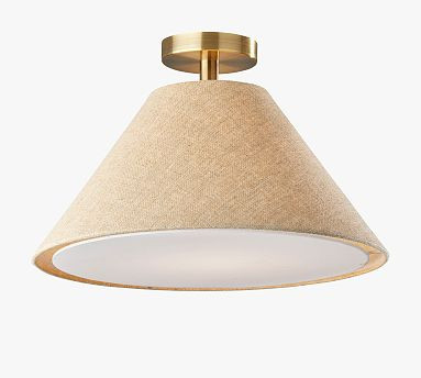 Holden Linen Flush Mount (18'') | Pottery Barn (US)