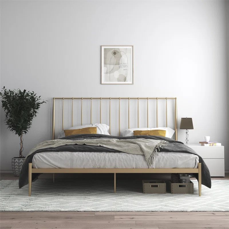 Nicole Modern Metal Platform Bed | Wayfair North America