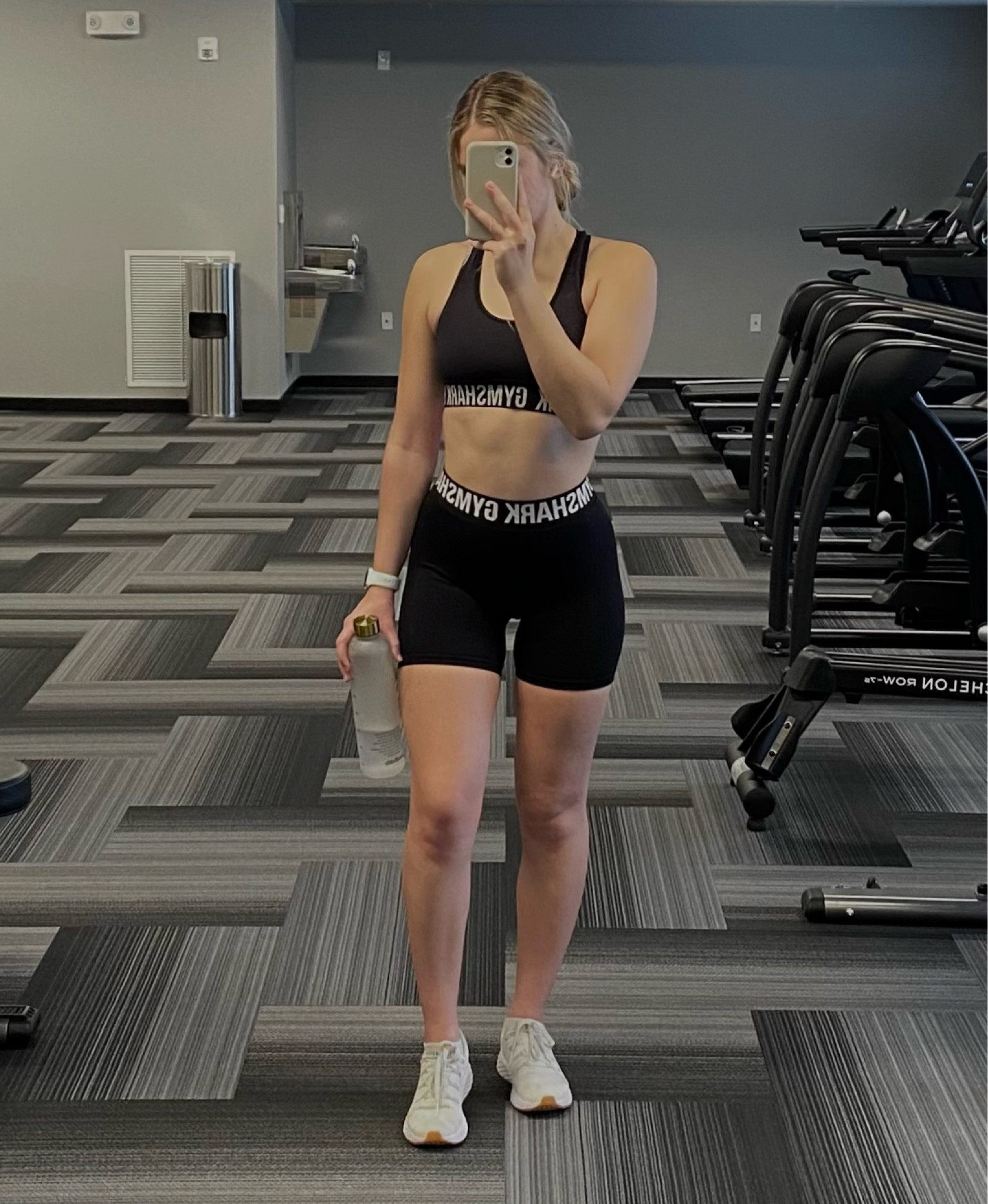 the perfect gymshark matching gym
workout set 🖤
sports bra: gymshark 
bike shorts: gymshark 
shoes: nobull trainers 
smartwatch: apple watch 
iphone 11 phone case: cordking amazon

#LTKfit #LTKunder100 #LTKunder50