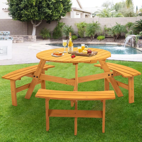 Peddie 6 - Person Round Outdoor Dining Set | Wayfair North America