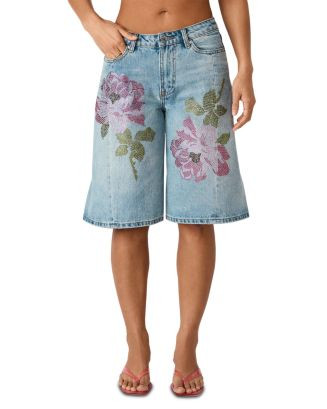 STEVE MADDEN Kesha High Rise Bermuda Jean Shorts in Seabreeze | Bloomingdale's Women | Bloomingdale's (AU)