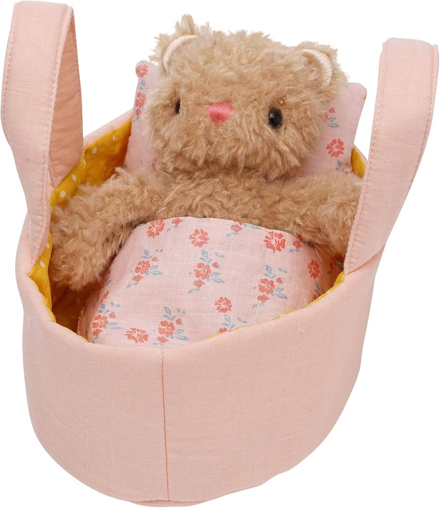 Manhattan Toy Moppettes Bea Bear Stuffed Animal Nurturing Playset with Bear Plush Toy, Fabric Bas... | Amazon (US)