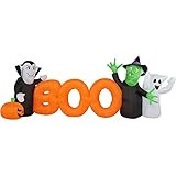 Haunted Hill Farm 10-Ft. Wide Boo Sign Inflatable with Lights | Outdoor Blow-Up | Festive Halloween  | Amazon (US)