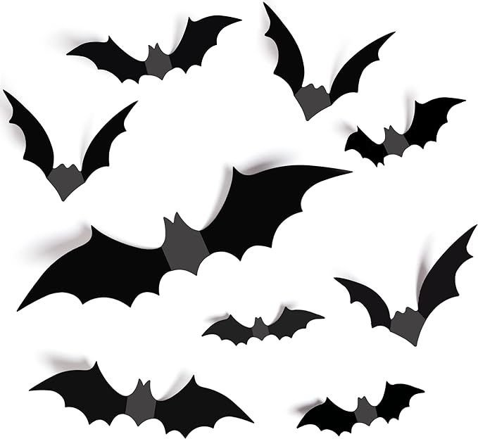 Halloween Decorations Bats Wall Decor Halloween Party Decorations Indoor Outdoor Halloween Decor ... | Amazon (US)