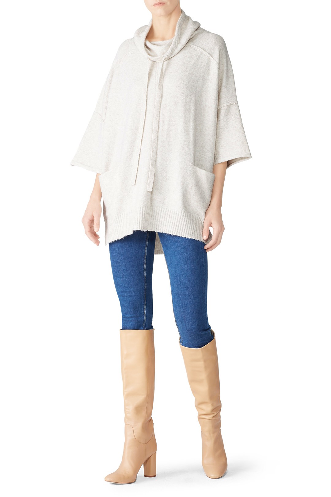 Michael Stars Cozy Knit Poncho | Rent The Runway