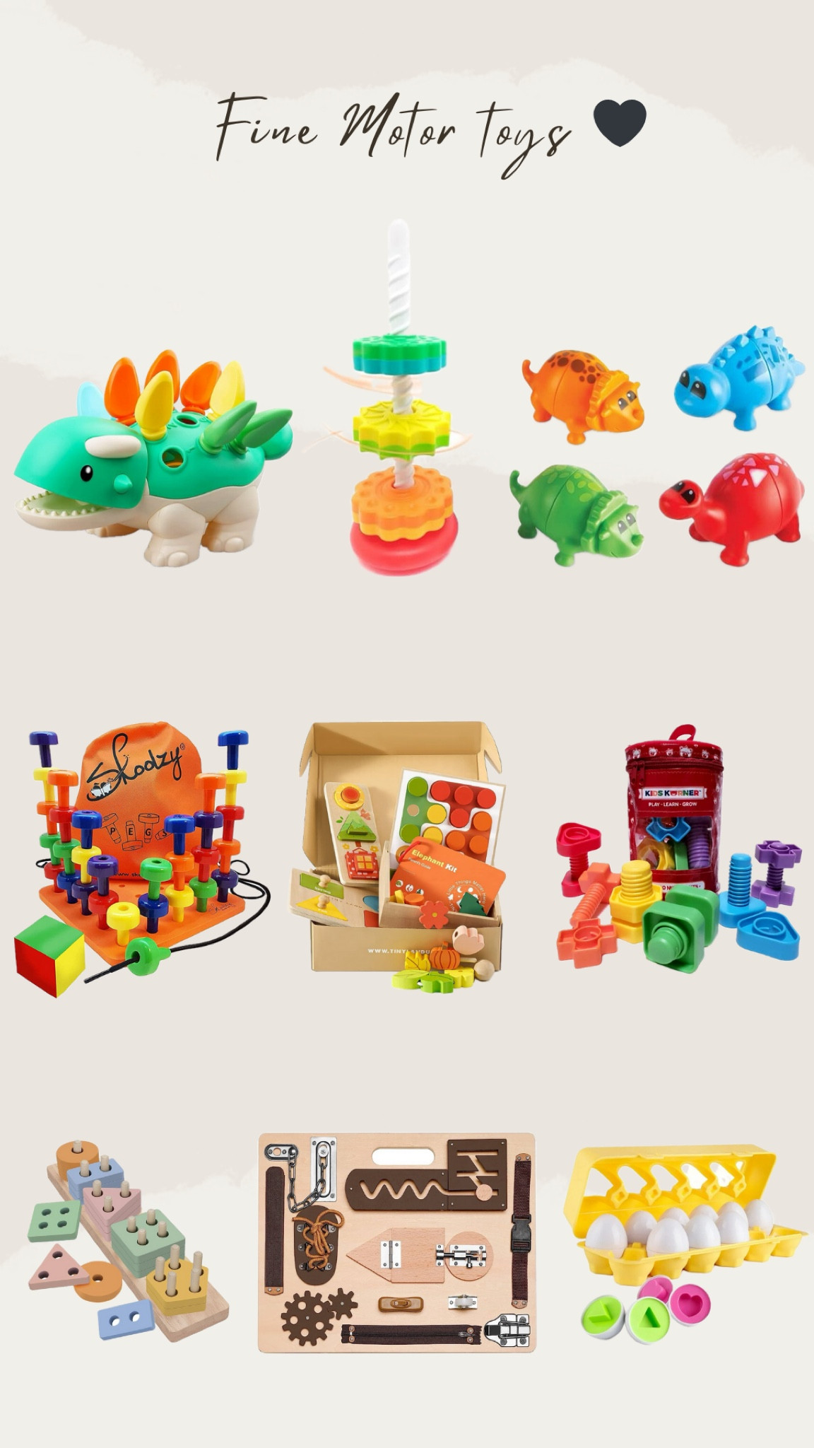 Fine motor toys for toddlers 🖤

#LTKkids #LTKGiftGuide #LTKMostLoved