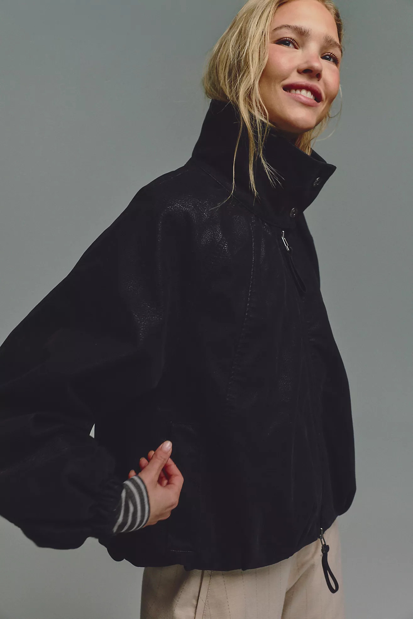 We The Free Chelsea Vegan Suede Funnel-Neck Jacket | Free People (UK)