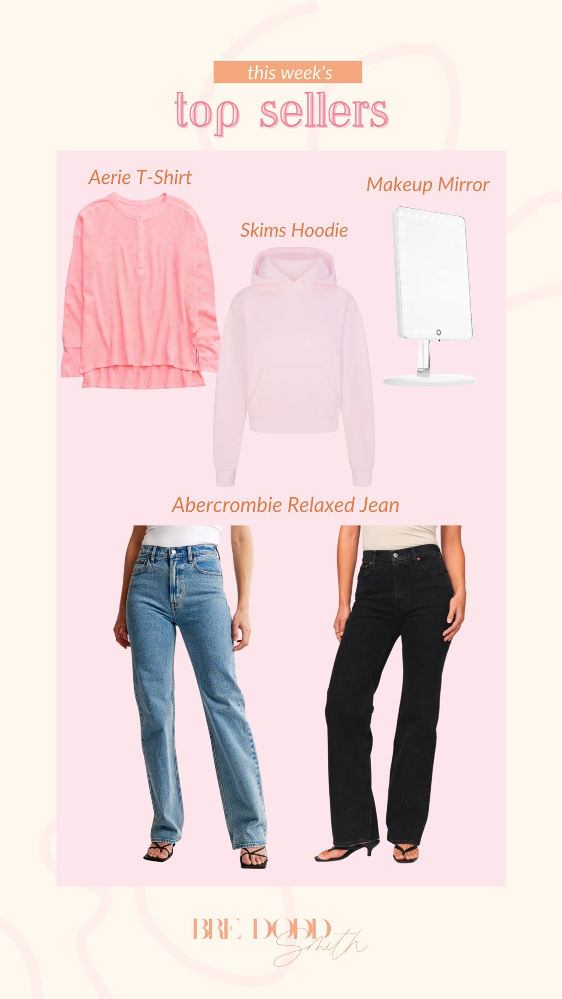 Rounding up this weeks top sellers! 

Weekly favorites, Abercrombie, Abercrombie relax jeans, aerie t-shirt, aerie shirts, skims hoodie, ulta makeup mirror

#LTKstyletip #LTKSeasonal #LTKbeauty