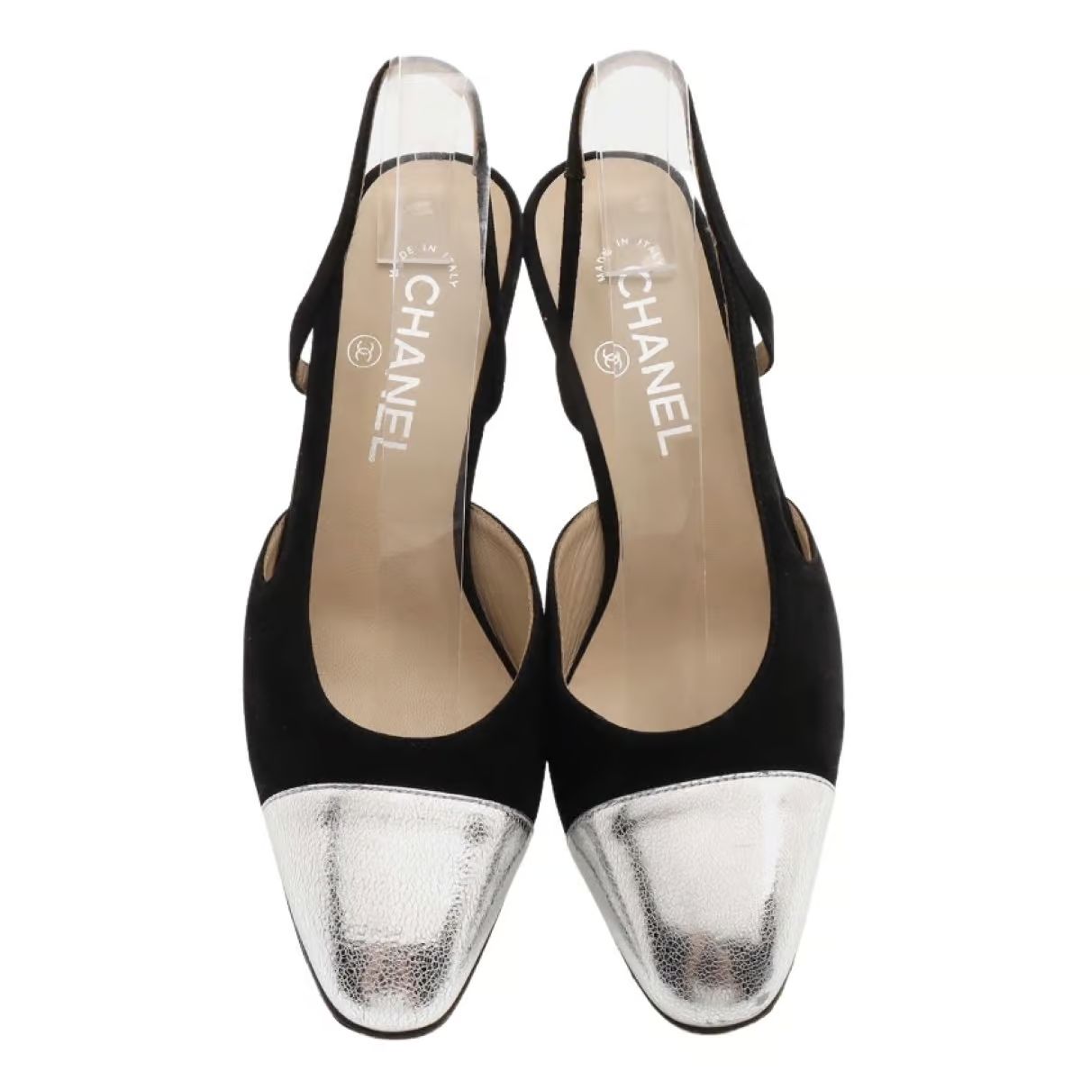 Slingback sandal Chanel Black size 37.5 EU in Suede - 36142861 | Vestiaire Collective (Global)
