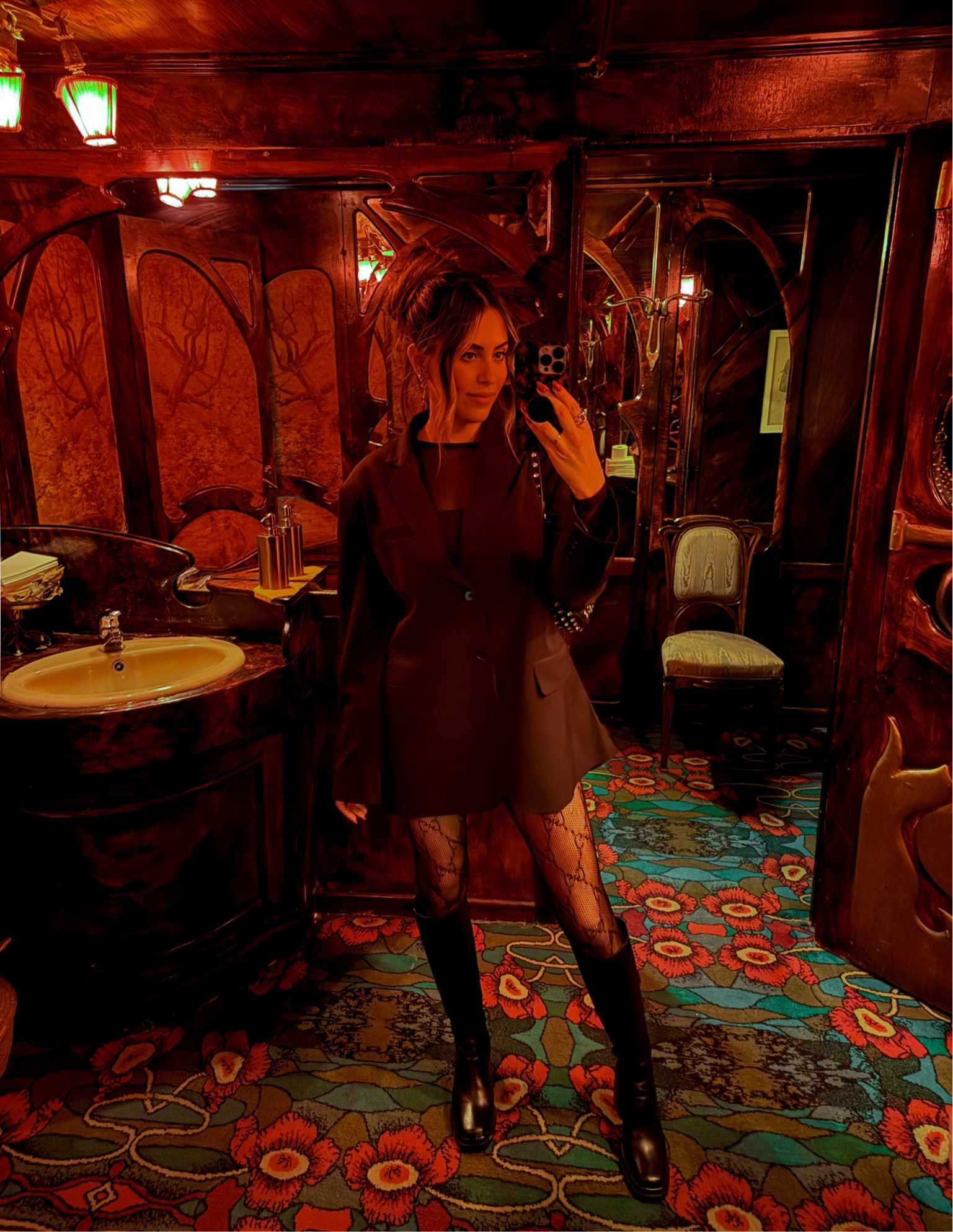 Date night out outfit, Paris edition — sheer top layered with an oversized blazer, mini skirt and tights.

Europe outfits | Paris outfits | girls night outfits 

#LTKStyleTip #LTKFindsUnder100 #LTKSeasonal