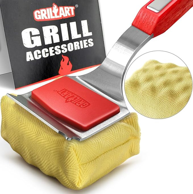 GRILLART Grill Brush Bristle Free. SteamWizards BBQ Replaceable Cleaning Head, Unique Seamless-Fi... | Amazon (US)
