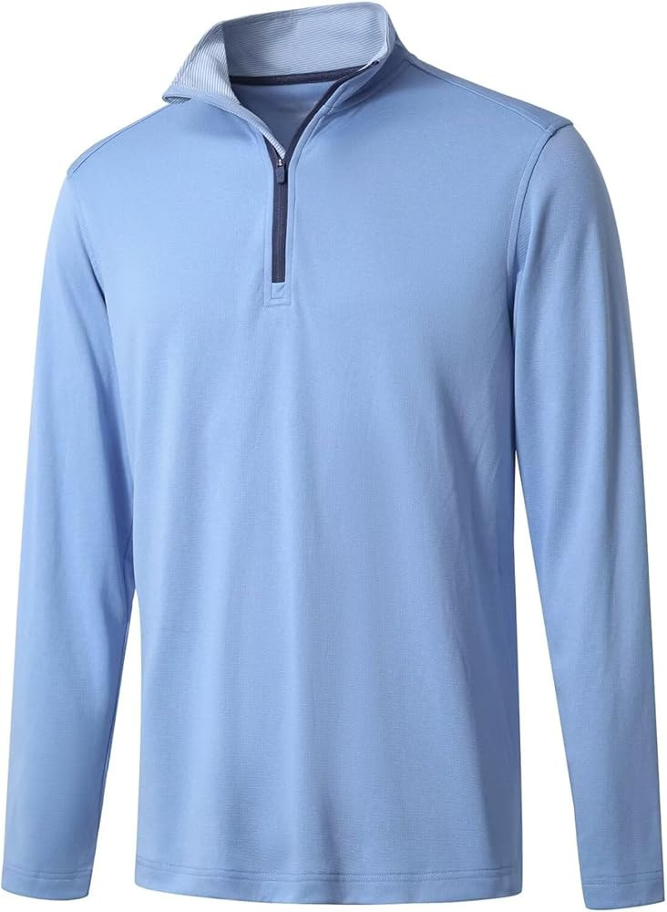 M MAELREG Quarter Zip Golf Pullover Men Dry Fit Long Sleeve Performance Wicking Mock Neck 1/4 Zip... | Amazon (US)