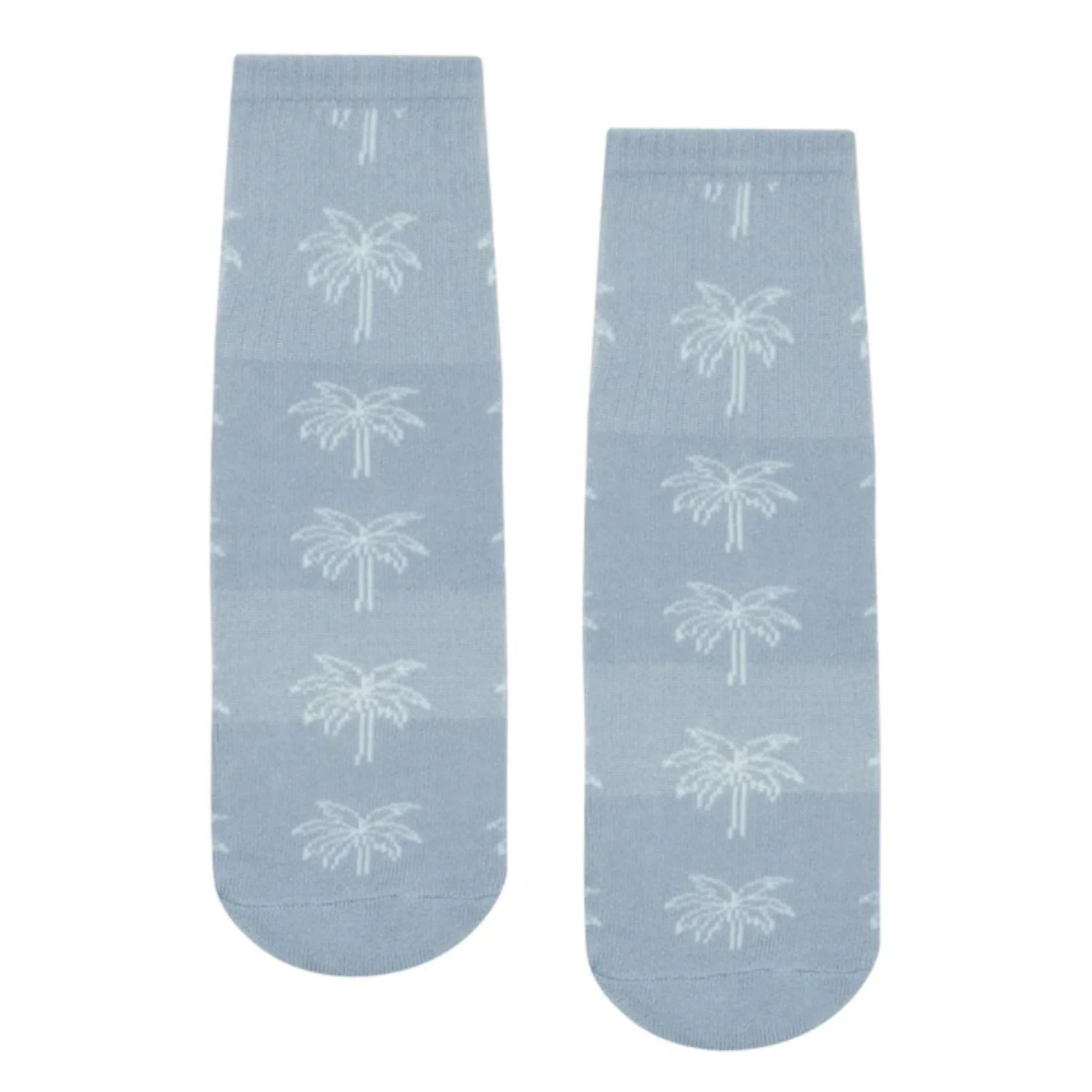 Crew Grip Socks - Blue Palms (Barre / Pilates) | simplyWORKOUT