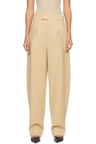 Beige Hailey Bieber Edition Trousers | SSENSE