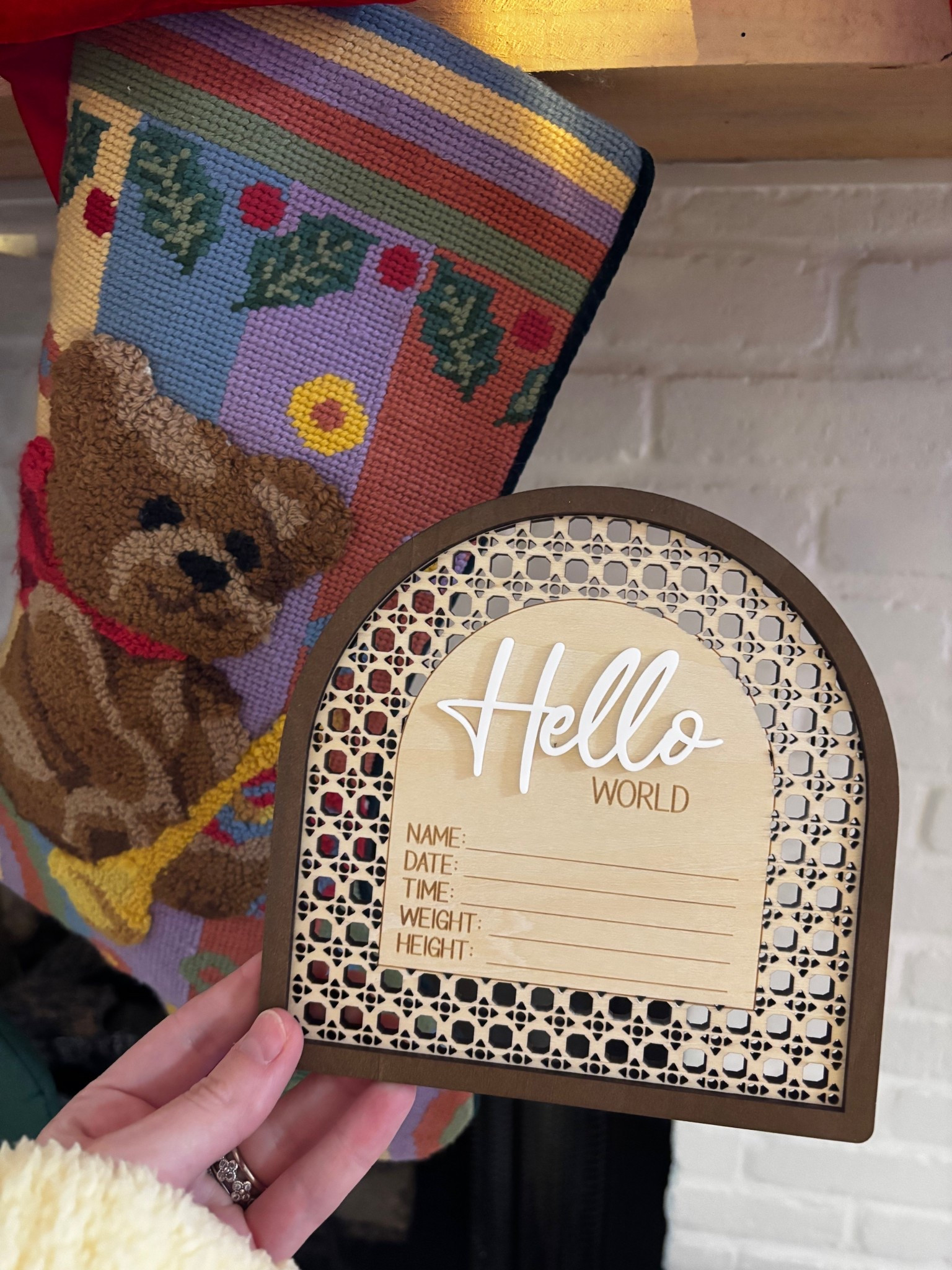 The sweetest announcement sign 🤍 excellent quality - real wood sign. 

#LTKBaby #LTKSaleAlert #LTKGiftGuide