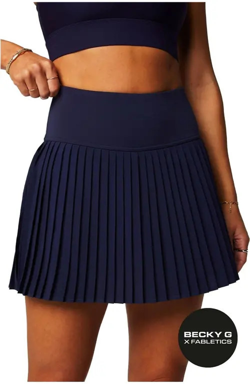 Fabletics Women's Hot Shot Pleated Skirt in Deep Navy at Nordstrom, Size Xx-Large | Nordstrom