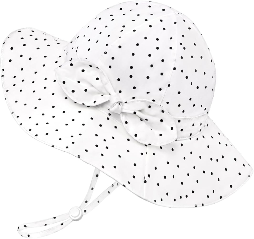 Baby Girl Sun Hat Summer Foldable Beach Hats with UPF50+ Sun Protection Wide Brim Toddler Bucket ... | Amazon (US)