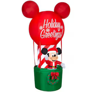 Gemmy 83.86 in. H x 39.37 in. L x 47.24 in. W Christmas Inflatable Airblown-Mickey Hot Air Balloo... | The Home Depot